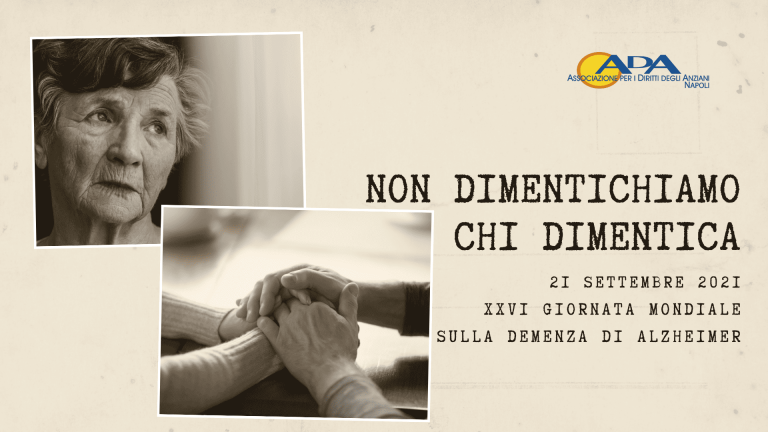 21 settembre 202 XXVI giornata mondiale sulla demenza di Alzheimer 1